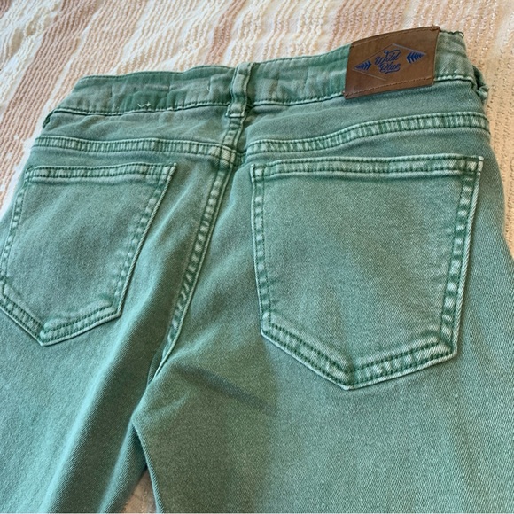 Wild Blue Forrest Green Straight Crop Jeans (0) - Picture 6 of 11